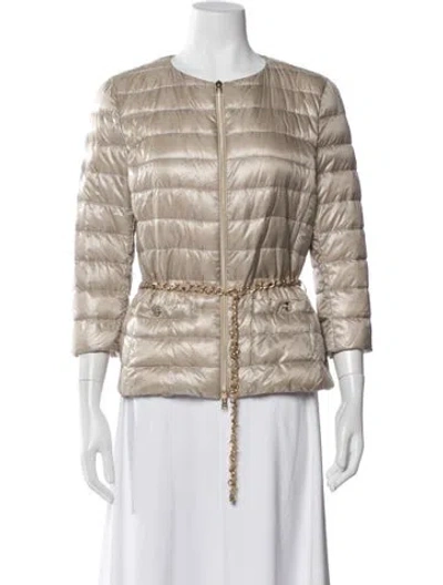 Pre-owned Herno Nylon Down Jacket In Neutral
