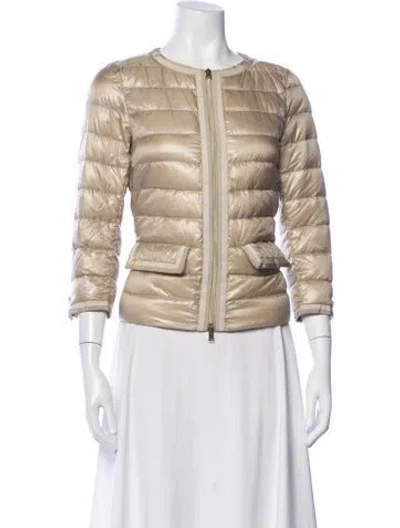 Pre-owned Herno Nylon Down Jacket In Neutrals