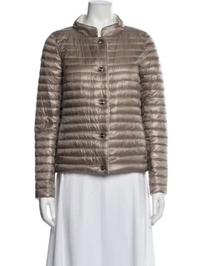 Pre-owned Herno Nylon Down Jacket In Neutrals