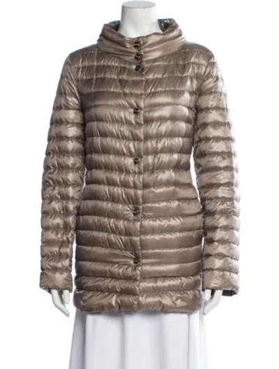 Pre-owned Herno Nylon Down Jacket In Neutrals