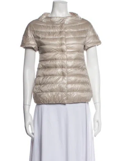 Pre-owned Herno Nylon Down Jacket In Neutrals