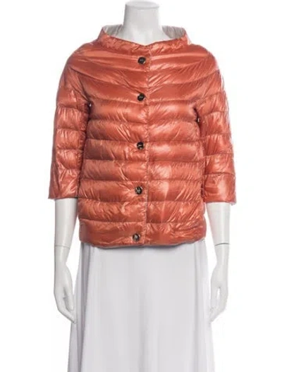 Pre-owned Herno Nylon Down Jacket In Orange