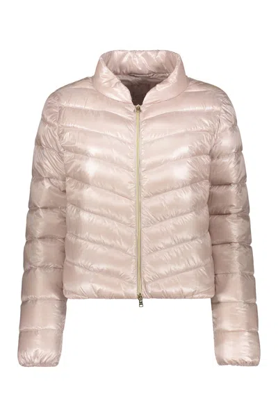 Herno Nylon Down Jacket In Pink