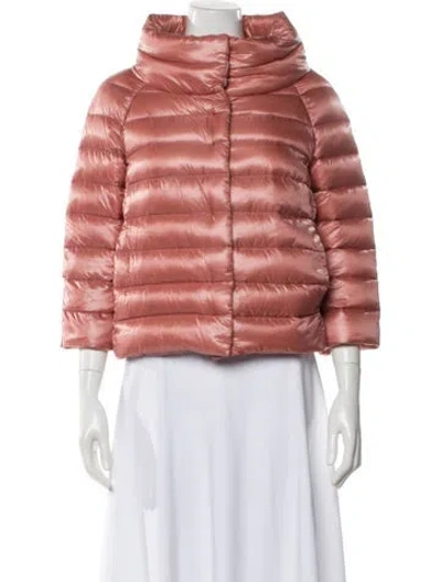 Pre-owned Herno Nylon Down Jacket In Pink