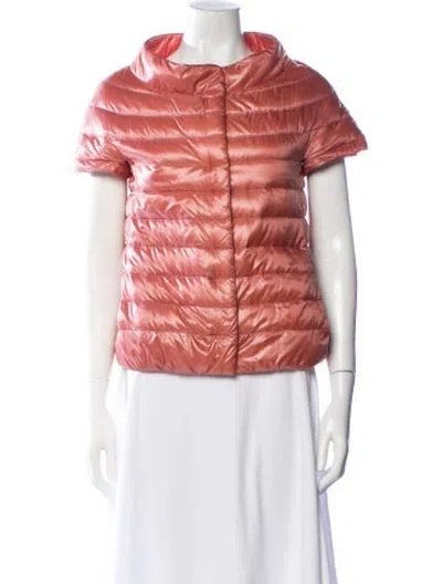Pre-owned Herno Nylon Down Jacket In Pink