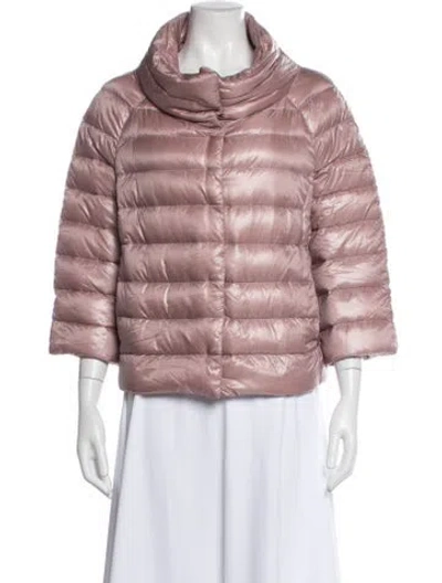 Pre-owned Herno Nylon Down Jacket In Pink
