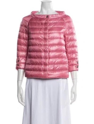 Pre-owned Herno Nylon Down Jacket In Pink