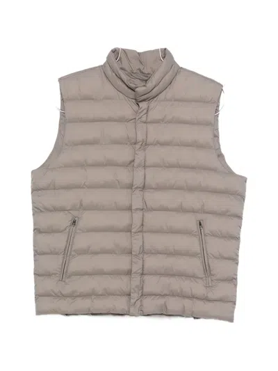Herno Nylon Down Vest In Grey