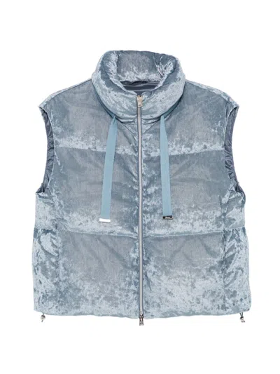 Herno Nylon Down Vest In Blue