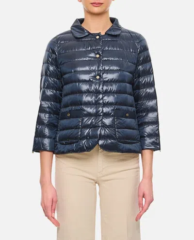 Herno Nylon Downjacket In Blue