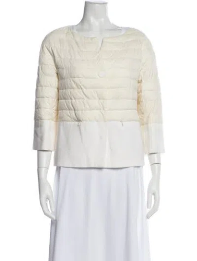 Pre-owned Herno Nylon Evening Jacket In White