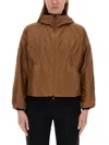 Herno Cropped Brown Nylon Jacket
