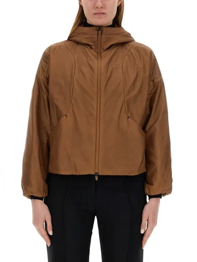 Herno Nylon Jacket In Brown