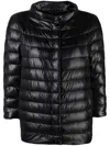 Herno Nylon Lightweight Cape In Black