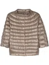 Herno Nylon Lightweight Cape In Neutral