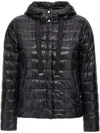 Herno Black Down Jacket With Drawstring Hood And Logo Detail On The Drawstring In Tech Fabric Woman In Black