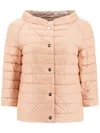 Herno Nylon Lightweight Reversible Cape In Pink