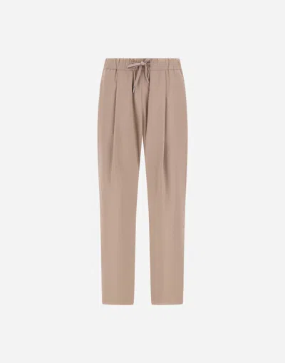 Herno Nylon Maestro Trousers In Brown