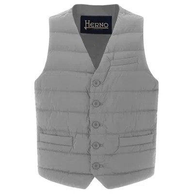 Herno Nylon Men's Vest In Gray