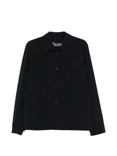 Herno Men Nylon Overshirt In Black