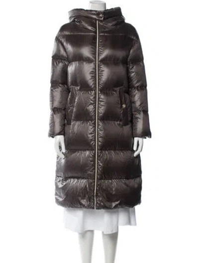 Pre-owned Herno Nylon Parka In Brown