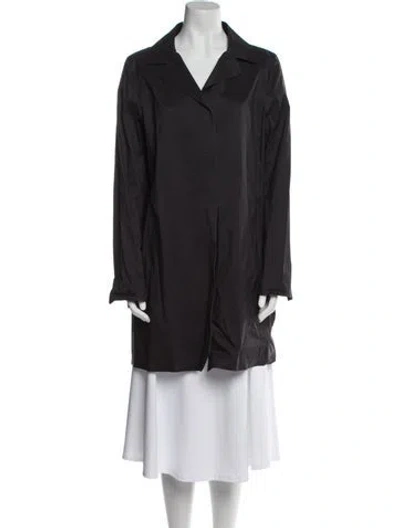 Pre-owned Herno Nylon Peacoat In Black