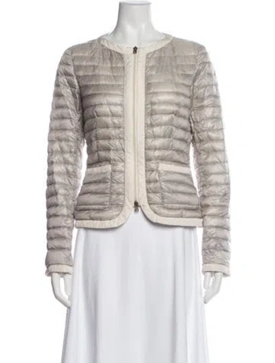 Pre-owned Herno Nylon Printed Down Jacket In Neutral