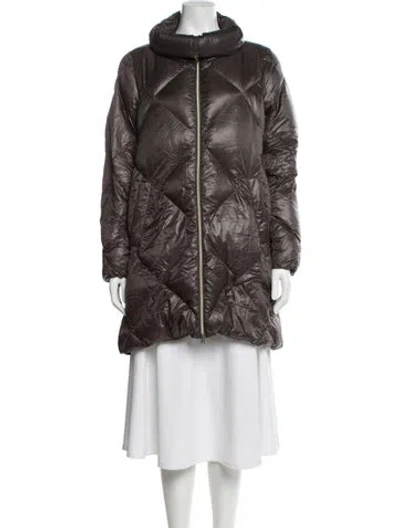 Pre-owned Herno Nylon Puffer Coat In Brown