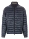 Herno Reversible Nylon Down Jacket In Clear Blue