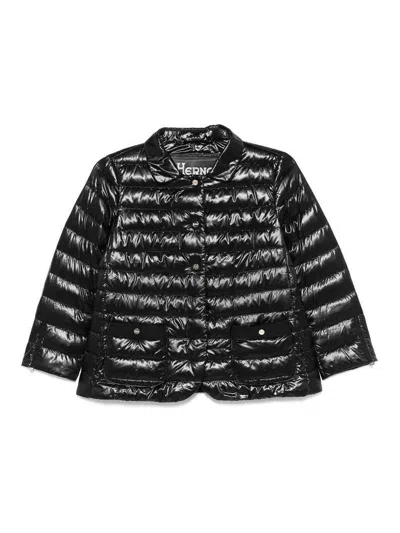 Herno Nylon Short Down Jacket In Black