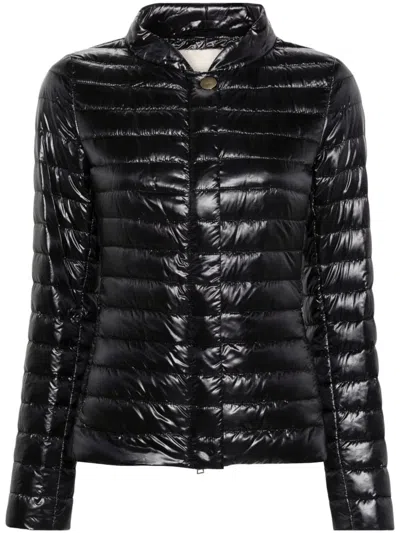 Herno Nylon Short Down Jacket In Black