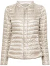 Herno Nylon Short Down Jacket In Neutral