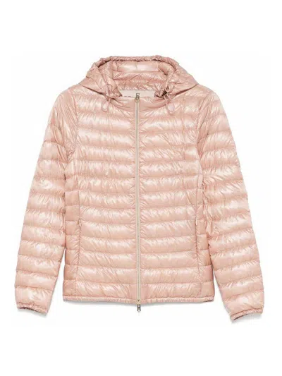 Herno Nylon Short Down Jacket In Neutral