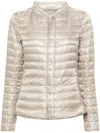 Herno Nylon Short Down Jacket In Neutral