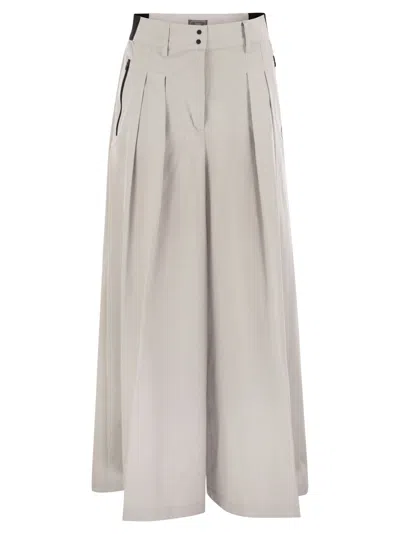 Herno Women Nylon Skirt Trousers In Gray