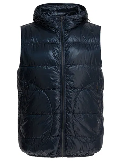HERNO NYLON SLEEVELESS JACKET JACKETS AND COATS BLUE