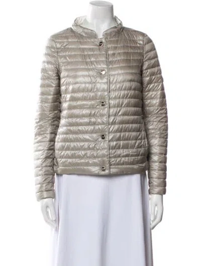 Pre-owned Herno Nylon Striped Jacket In Gray