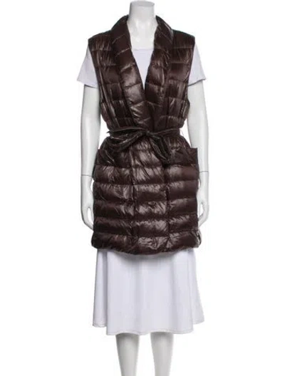 Pre-owned Herno Nylon Striped Vest W/ Tags In Brown
