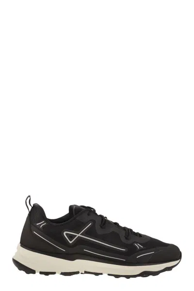 Herno Nylon Trainers With Rubberised Details In Black