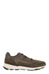 Herno Men Nylon Trainers With Rubberised Details In Brown
