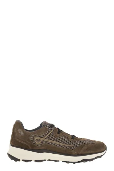 Herno Nylon Trainers With Rubberised Details In Brown
