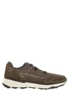Herno Men Nylon Trainers With Rubberised Details In Brown