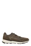 Herno Men Nylon Trainers With Rubberised Details In Brown
