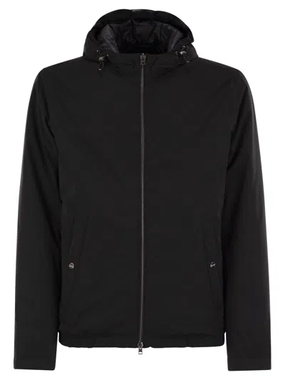 Herno Nylon Travel Jacket In Black