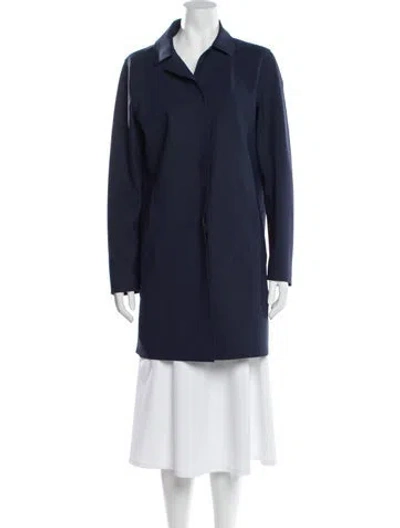 Pre-owned Herno Nylon Trench Coat In Blue