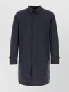 Herno Nylon Trench Coat With Back Vent And Pockets In Black