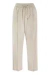 Herno Women's Light Stretch Nylon Trousers In Beige