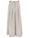 Herno Nylon Trousers With Skirt Effect In Gray