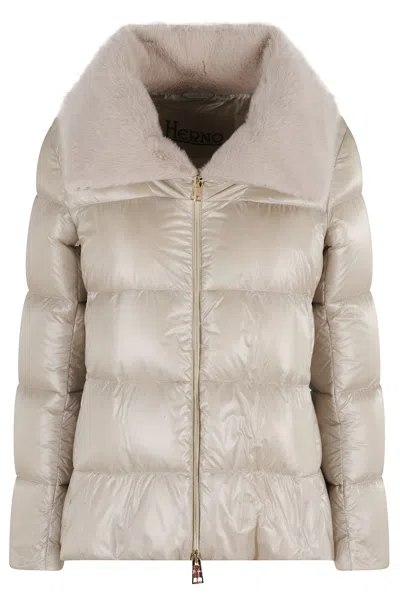 Herno Nylon Ultralighe E Faux In Neutral