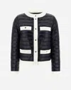 HERNO NYLON ULTRALIGHT AND ECOAGE JACKET IN NAVY/WHITE